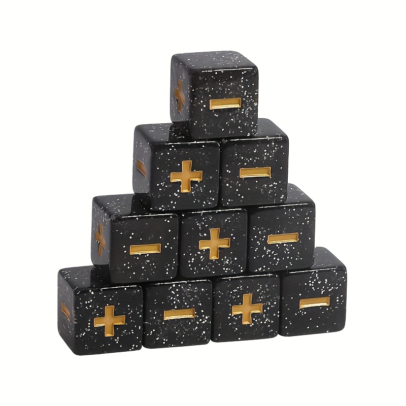 Set of 10 16Mm Acrylic Right Angle Dice for Games